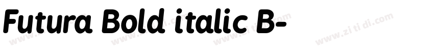 Futura Bold italic B字体转换
